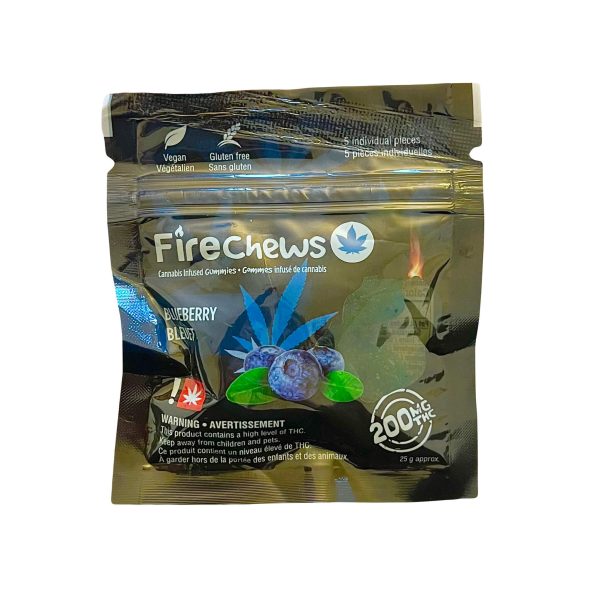 FIRE CHEWS – BLUEBERRY (200-MG-THC)