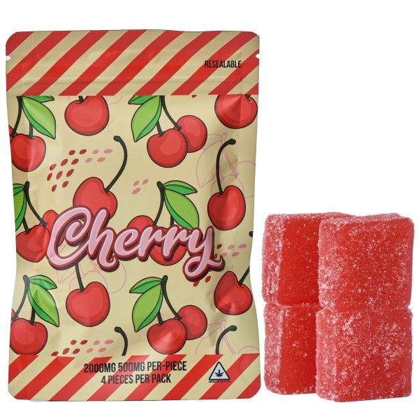 SUPER DOSE GUMMYS – (2000-MG-THC) CHERRY