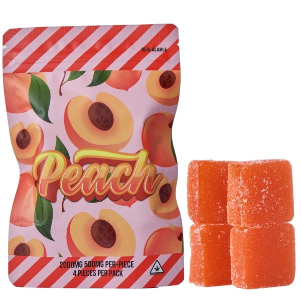 SUPER DOSE GUMMYS – (2000-MG-THC) PEACH