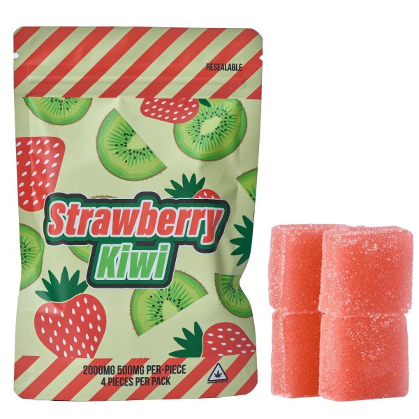 SUPER DOSE GUMMYS – (2000-MG-THC) STRAWBERRY KIWI