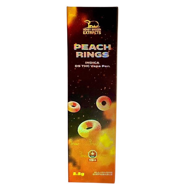 HONEY BADGER VAPE PEN - PEACH RINGS (2G)