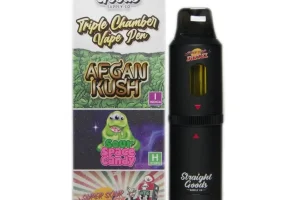 STRAIGHT GOODS TRIPLE CHAMBER VAPE – AFGHAN KUSH + SOUR SPACE CANDY + SUPER SOUR DIESEL (9 GRAM)