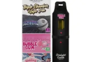 STRAIGHT GOODS TRIPLE CHAMBER VAPE – DEATH STAR + BUBBLE GUM + WEDDING CAKE (9 GRAM)