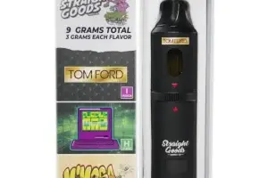 STRAIGHT GOODS TRIPLE CHAMBER VAPE – TOM FORD + MIMOSA + PURPLE MAC (9 GRAM)