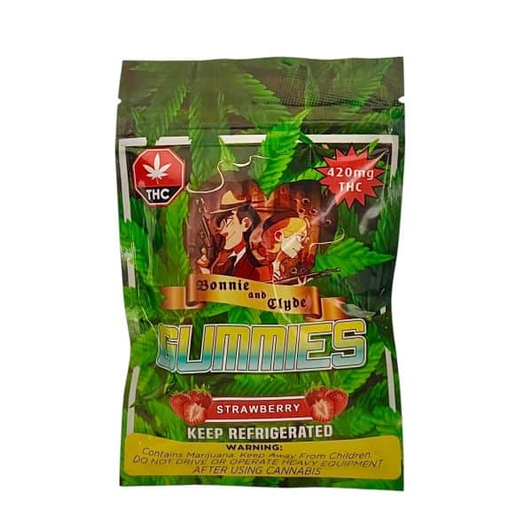 BONNIE & CLYDE GUMMIES – (420-MG-THC) STRAWBERRY
