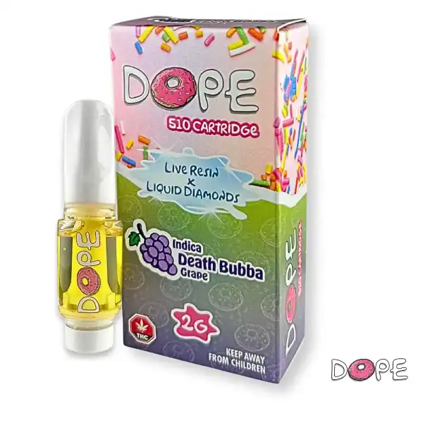 DOPE-Cartridge-2g-Death-Bubba DOPE LIVE RESIN X LIQUID DIAMONDS VAPE CART – DEATH BUBBA GRAPE (2 GRAM)