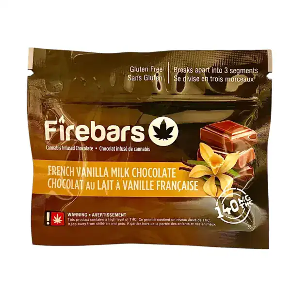 FIRE BARS – (140-MG-THC) FRENCH VANILLA MILK CHOCOLATE