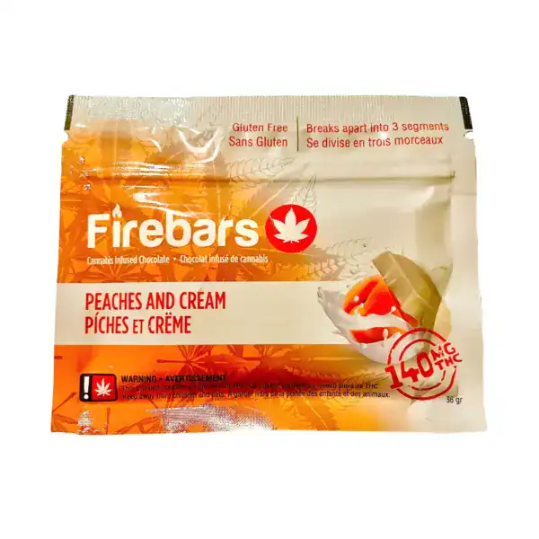 FIRE BARS – (140-MG-THC) PEACHES & CREAM