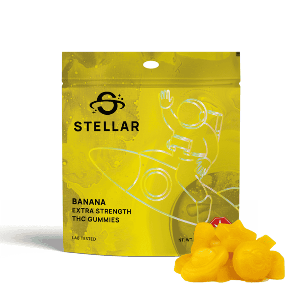 STELLAR GUMMIES – (2000-MG-THC) BANANA
