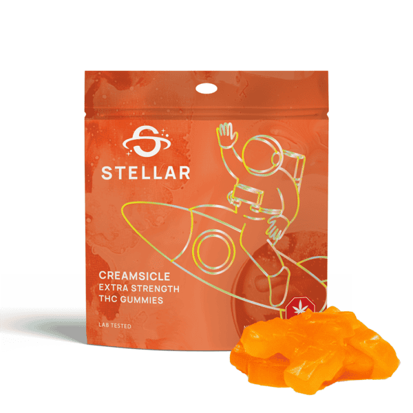 STELLAR GUMMIES – (2000-MG-THC) CREAMSICLE