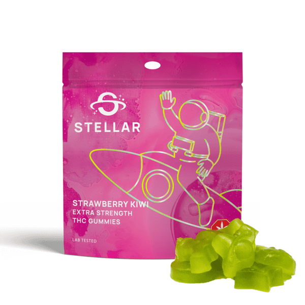 STELLAR GUMMIES – (2000-MG-THC) STRAWBERRY KIWI