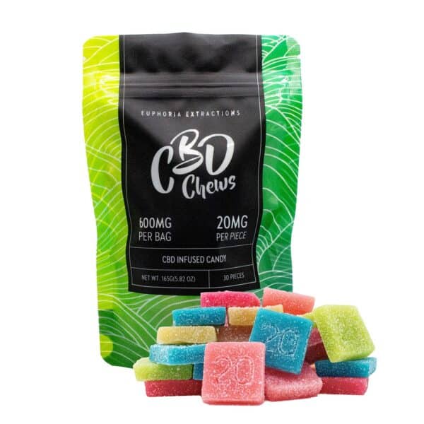 EUPHORIA CBD CHEWS – (600-MG-CBD) ASSORTED