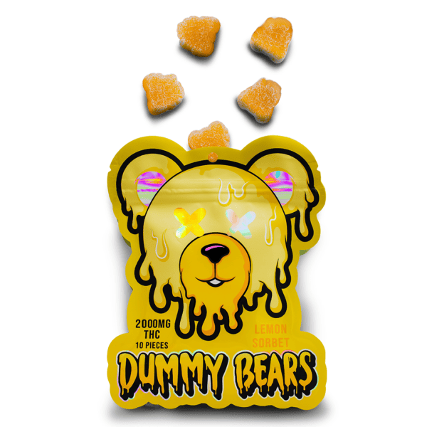dummybear_lemon_sorbet_2000mg1 DUMMY BEARS GUMMYS (2000-MG-THC) – LEMON SORBET