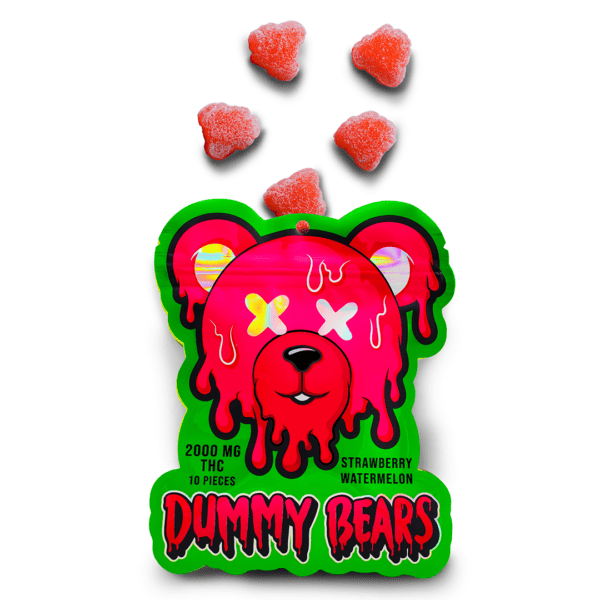 DUMMY BEARS GUMMYS (2000-MG-THC) – STRAWBERRY WATERMELON